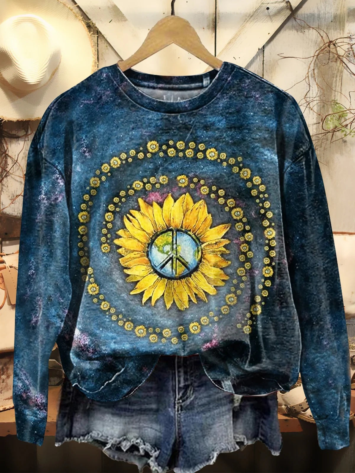 Hippie Tie Dye Art Print Casaul Short Sleeve T-shirt
