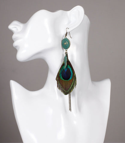 Peacock Feather Earrings