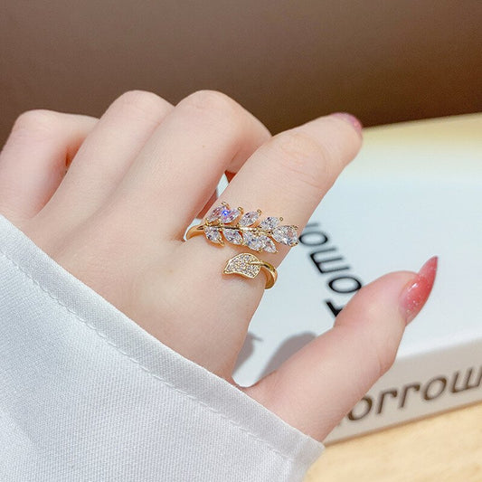Valerie Crystal Vine Ring Adjustable