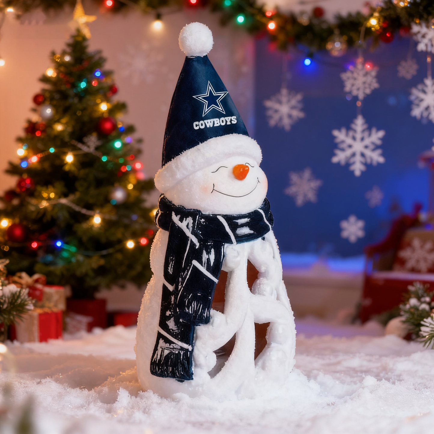 LED Christmas Snowman Decorative Lights with Football team