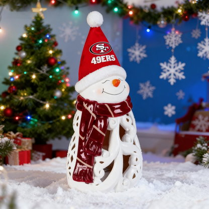LED Christmas Snowman Decorative Lights with Football team