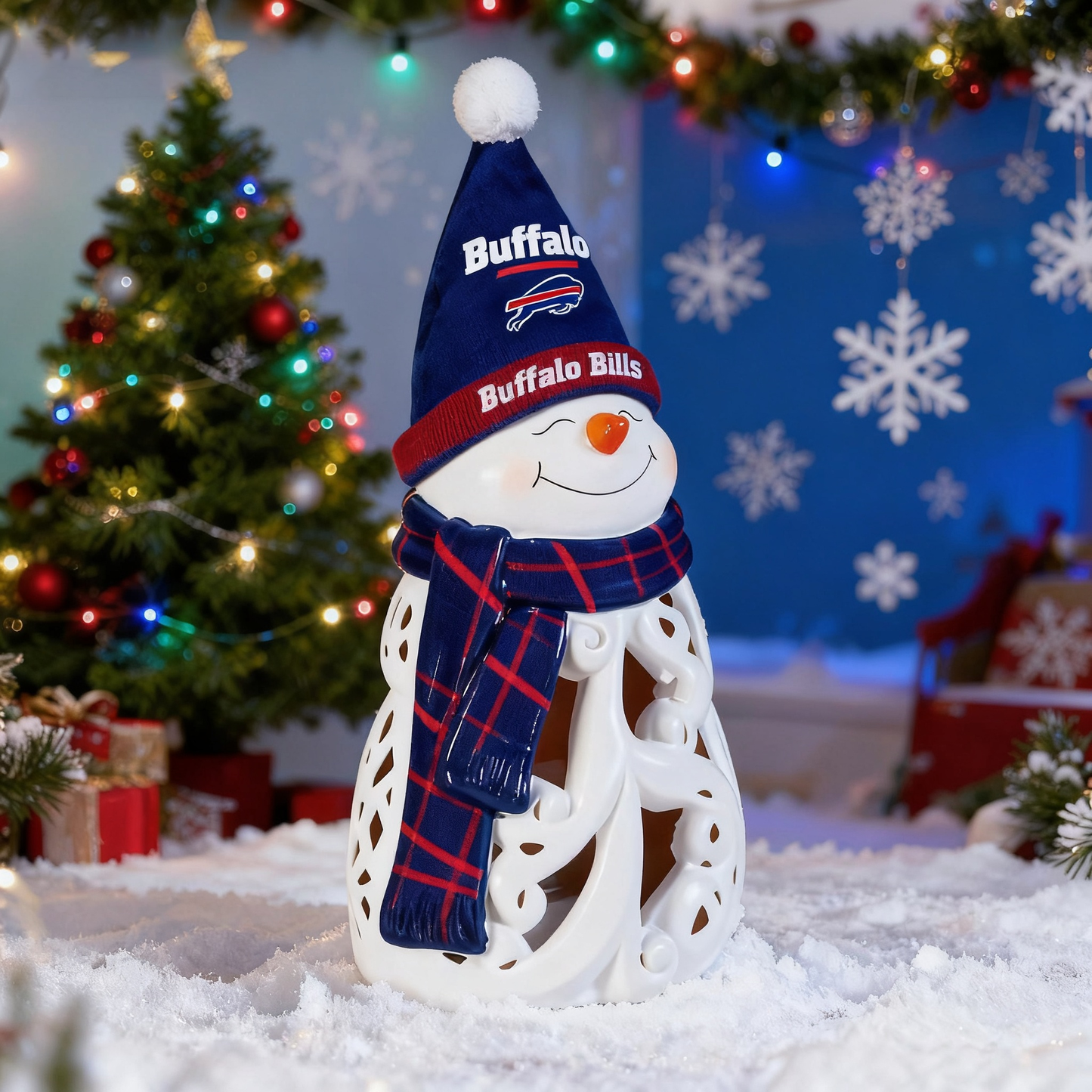 LED Christmas Snowman Decorative Lights with Football team