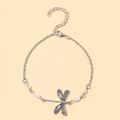 Sterling Silver Dragonfly Anklet