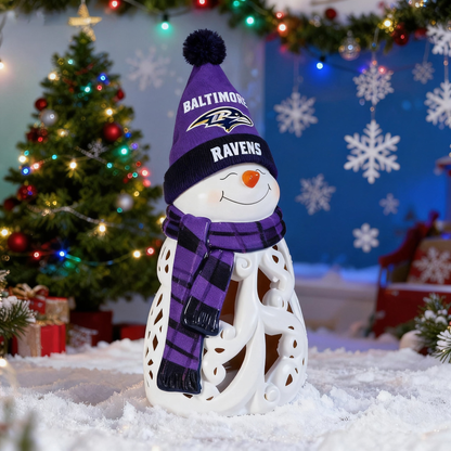 LED Christmas Snowman Decorative Lights with Football team