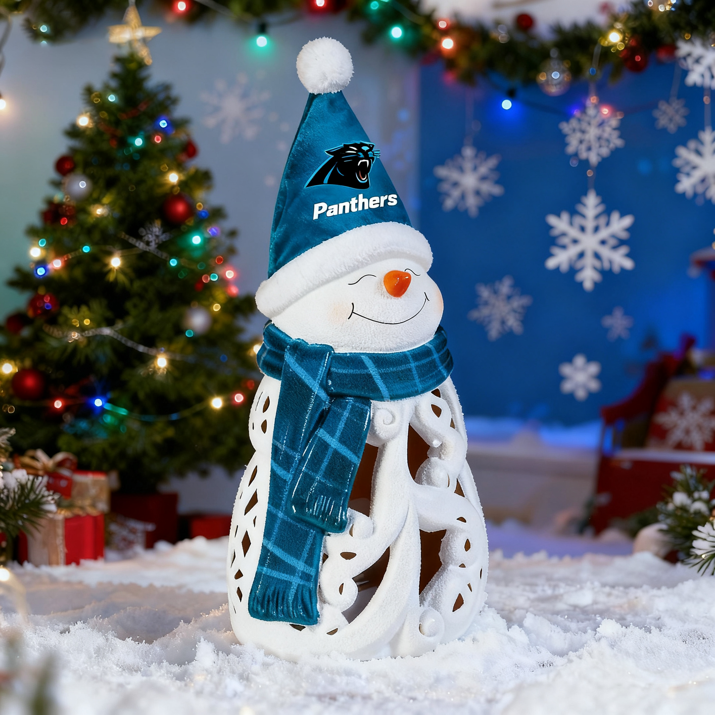 LED Christmas Snowman Decorative Lights with Football team