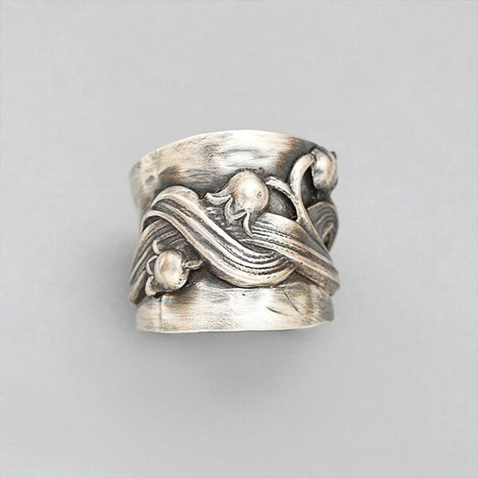 🔥 Last Day Promotion 75% OFF 🔥Sterling Silver Lily Flower Ring