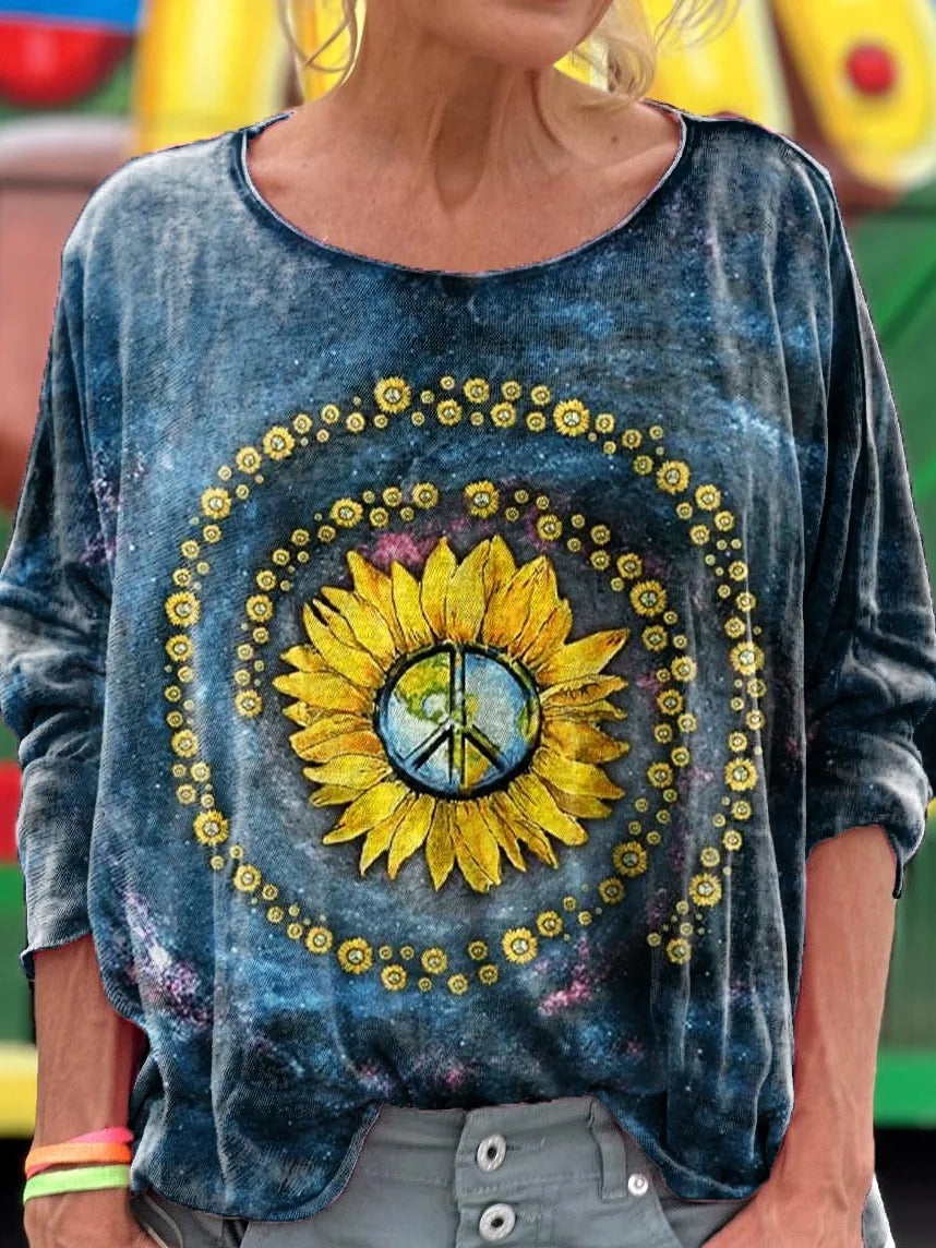 Hippie Tie Dye Art Print Casaul Short Sleeve T-shirt