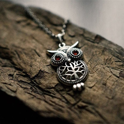 🔥 Last Day Promotion 70% OFF🔥Sterling Silver Tree of Life Owl Necklace