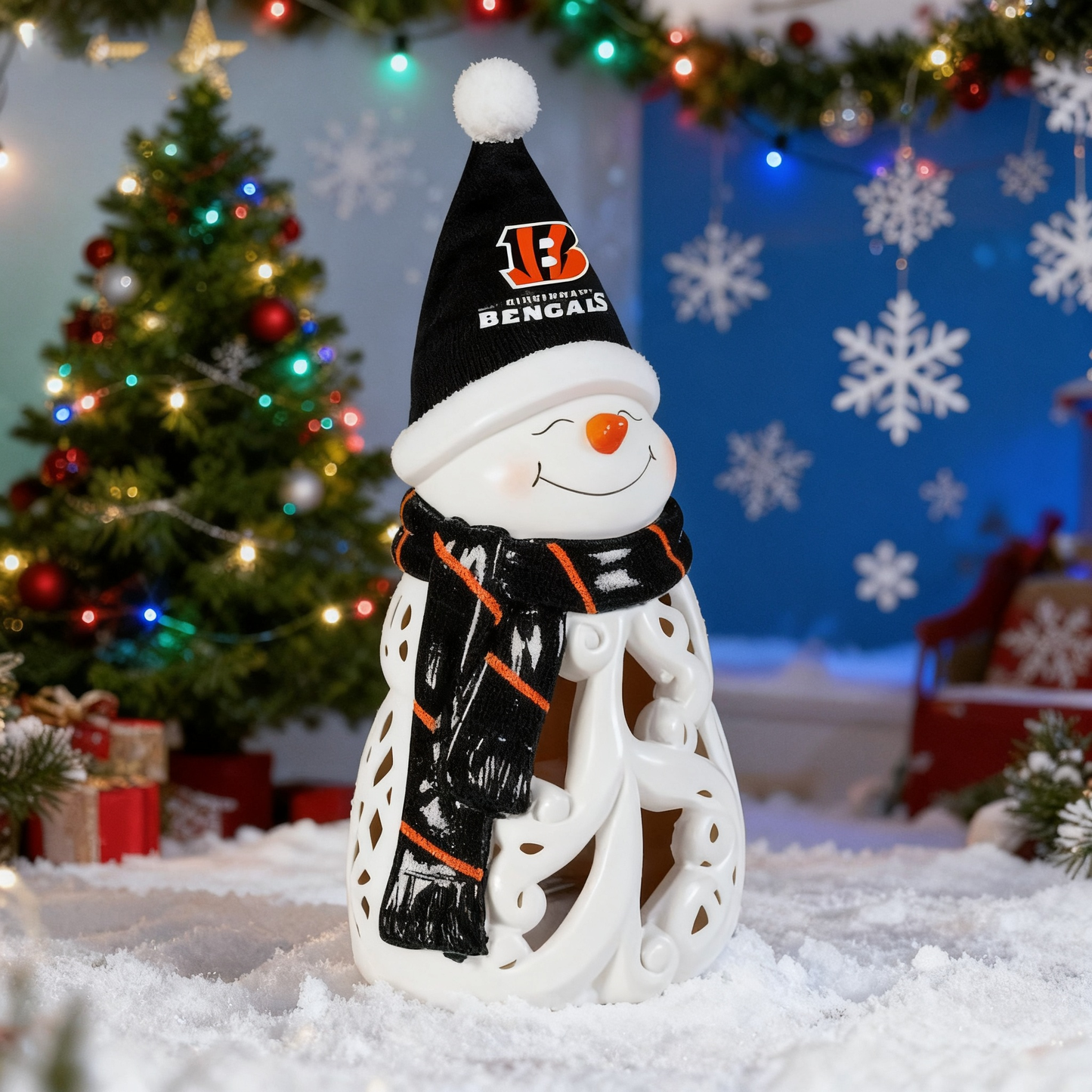 LED Christmas Snowman Decorative Lights with Football team