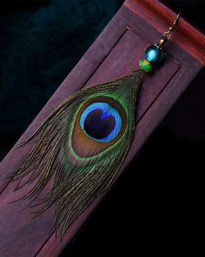 Peacock Feather Earrings