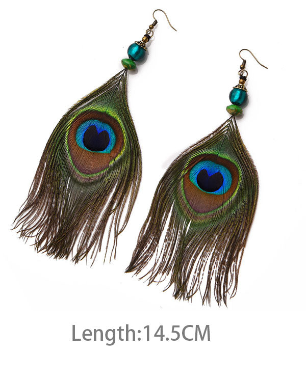 Peacock Feather Earrings