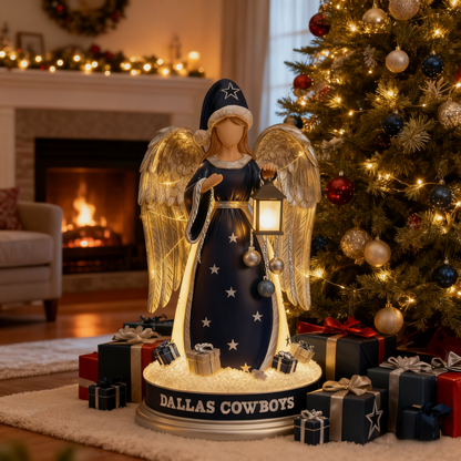 Holiday Guardian Angel Statue - Festive Home Decor