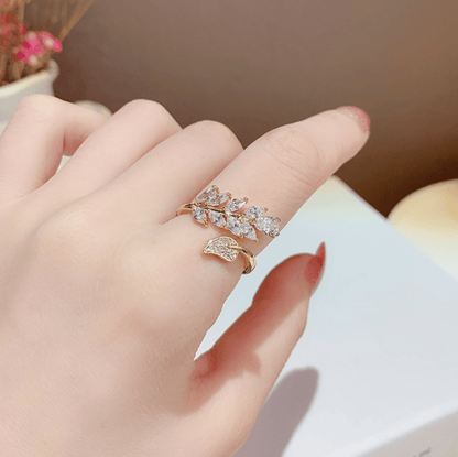 Valerie Crystal Vine Ring Adjustable