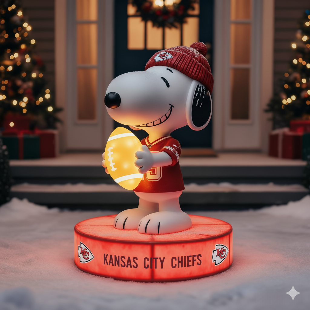 Snoopy NFL Team Spirit LED Statuary  – Show Your Fandom with Iconic Charm!