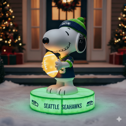 Snoopy NFL Team Spirit LED Statuary  – Show Your Fandom with Iconic Charm!