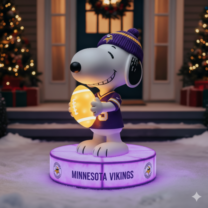 Snoopy NFL Team Spirit LED Statuary  – Show Your Fandom with Iconic Charm!