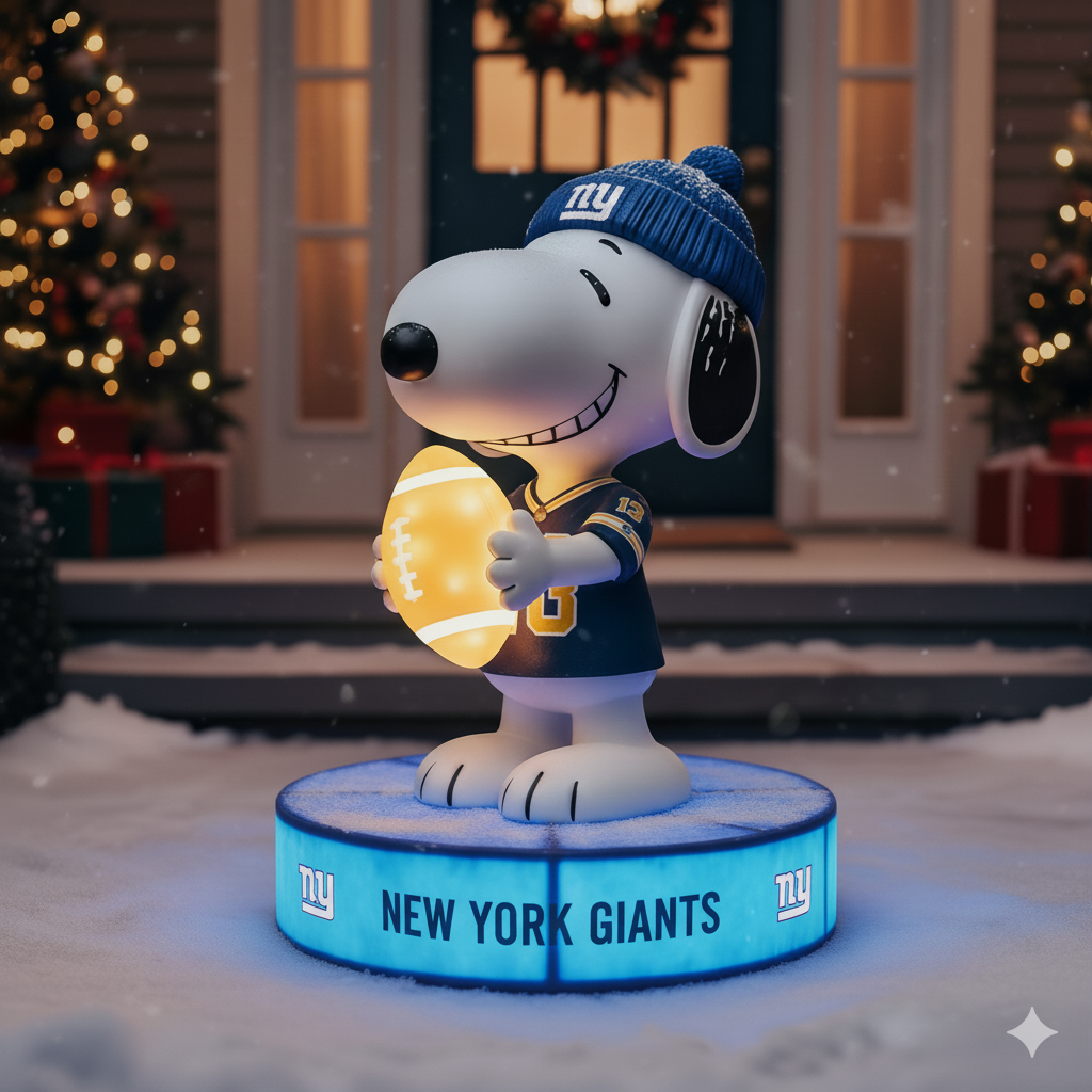 Snoopy NFL Team Spirit LED Statuary  – Show Your Fandom with Iconic Charm!