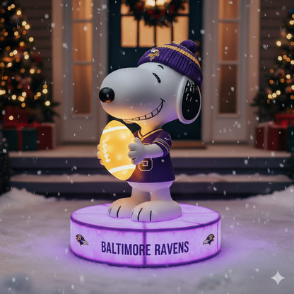 Snoopy NFL Team Spirit LED Statuary  – Show Your Fandom with Iconic Charm!