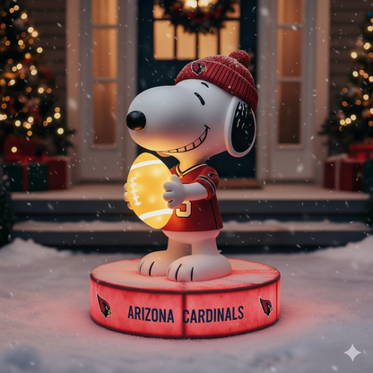 Snoopy NFL Team Spirit LED Statuary  – Show Your Fandom with Iconic Charm!