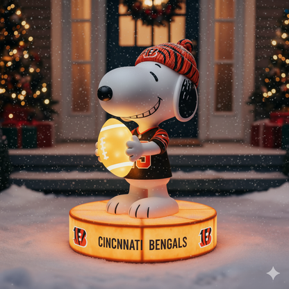 Snoopy NFL Team Spirit LED Statuary  – Show Your Fandom with Iconic Charm!