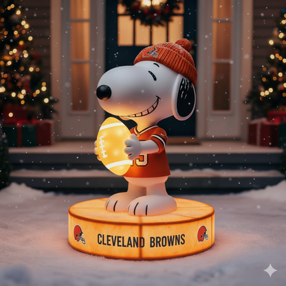 Snoopy NFL Team Spirit LED Statuary  – Show Your Fandom with Iconic Charm!