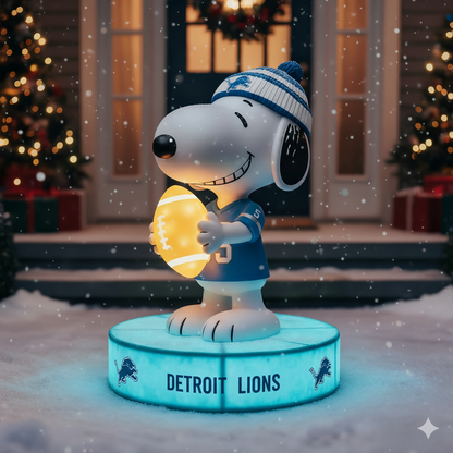 Snoopy NFL Team Spirit LED Statuary  – Show Your Fandom with Iconic Charm!