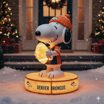 Snoopy NFL Team Spirit LED Statuary  – Show Your Fandom with Iconic Charm!