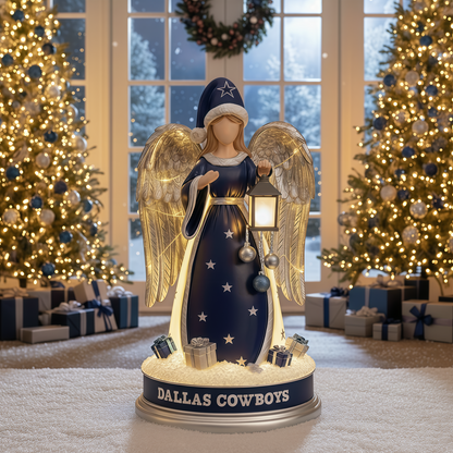 Holiday Guardian Angel Statue - Festive Home Decor
