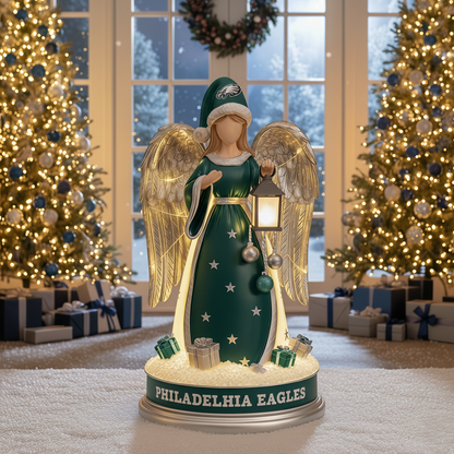 Holiday Guardian Angel Statue - Festive Home Decor