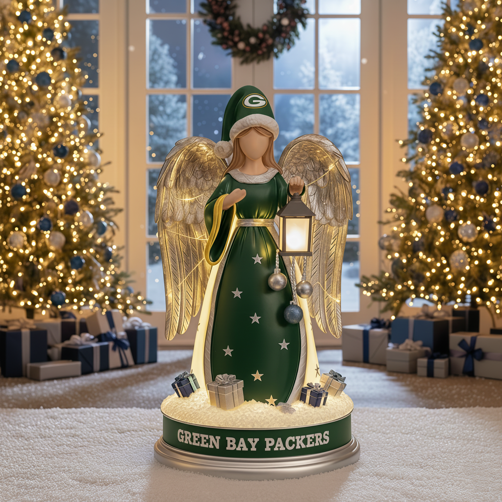 Holiday Guardian Angel Statue - Festive Home Decor