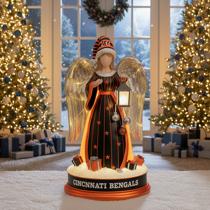 Holiday Guardian Angel Statue - Festive Home Decor