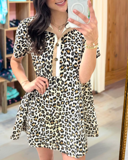 Fierce Leopard Mini Dress
