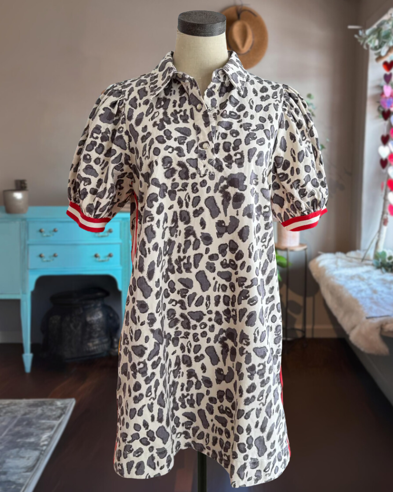 Playful Leopard Mini Dress