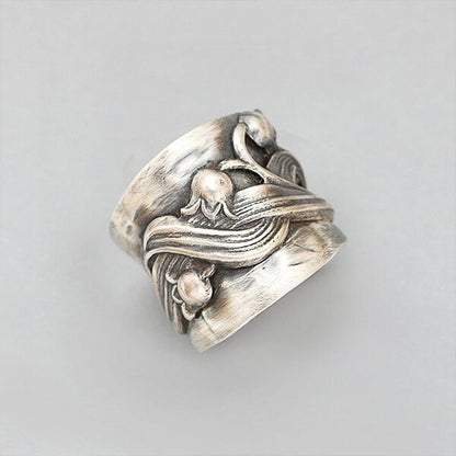🔥 Last Day Promotion 75% OFF 🔥Sterling Silver Lily Flower Ring