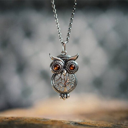 🔥 Last Day Promotion 70% OFF🔥Sterling Silver Tree of Life Owl Necklace
