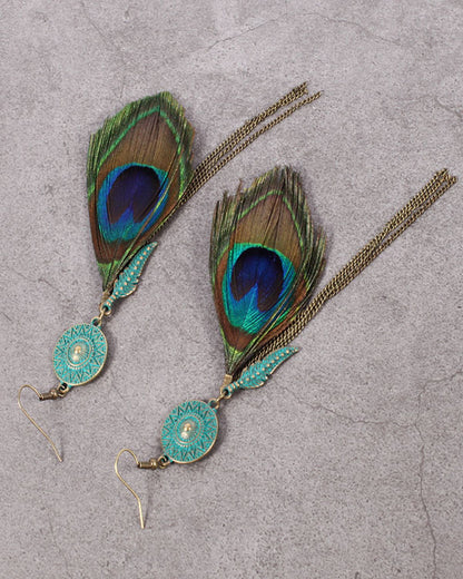 Peacock Feather Earrings