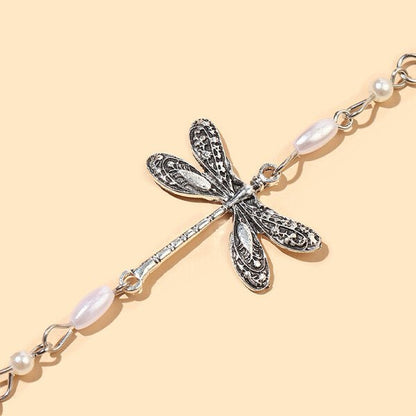 Sterling Silver Dragonfly Anklet