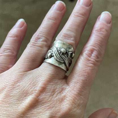 🔥 Last Day Promotion 75% OFF 🔥Sterling Silver Lily Flower Ring