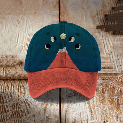 Abstract Creative Good Night Lovely Cat Painting Art Retro Casual Cap