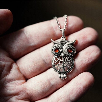 🔥 Last Day Promotion 70% OFF🔥Sterling Silver Tree of Life Owl Necklace